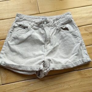 ROLLA'S High Waist Cream Corduroy Shorts
